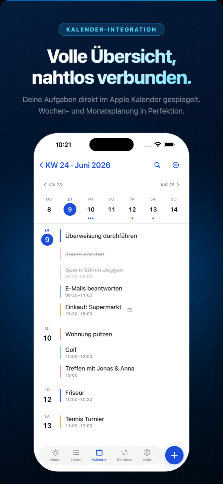 Kalender-Integration — nahtlos verbunden